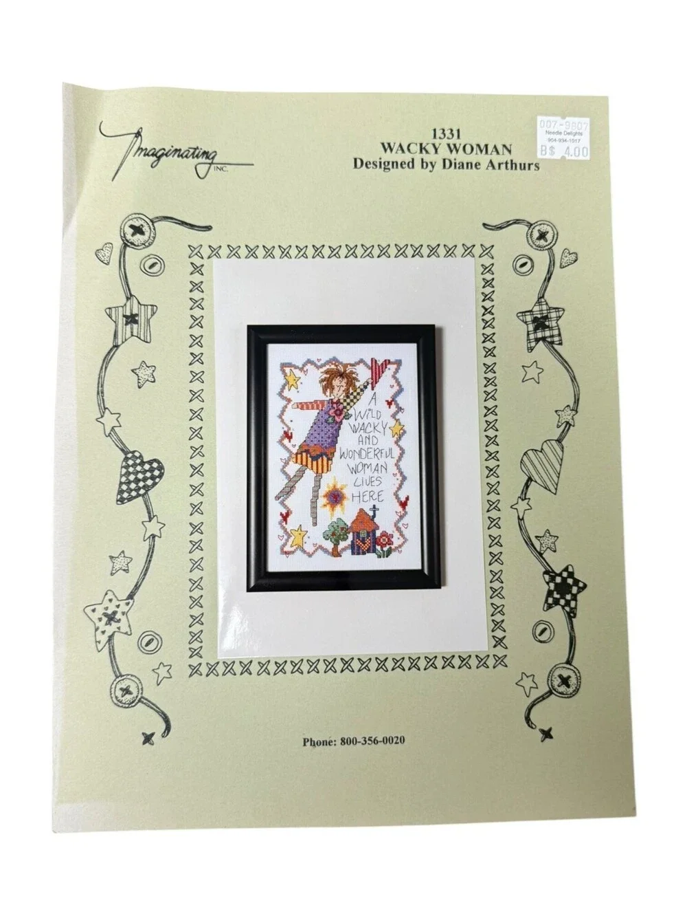 Imaginating 1331 Wacky Woman Cross Stitch Pattern Designed by Diane Arthurs